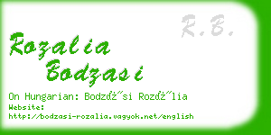 rozalia bodzasi business card